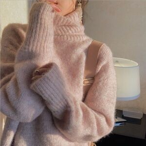ZARA BABY PINK KNIT TURTLENECK